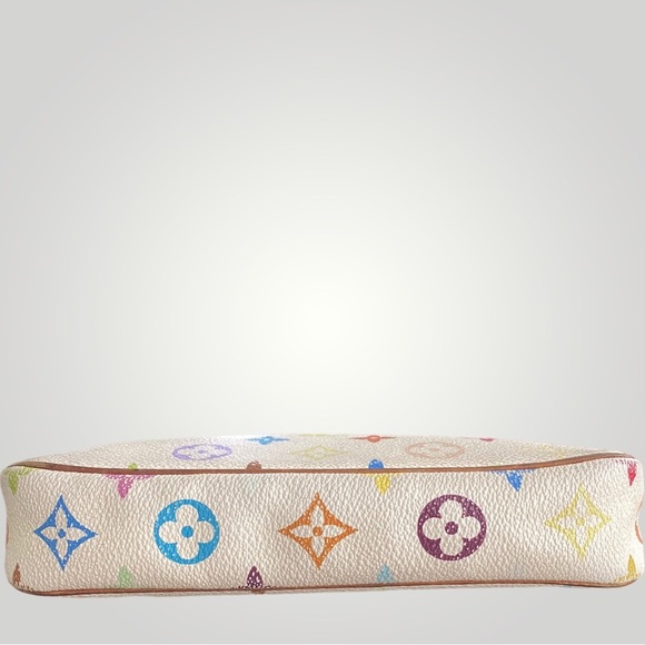 SOLD 📣 Vintage Louis Vuitton White Muliticolor Pochette Shoulder Bag - Picture 5 of 13